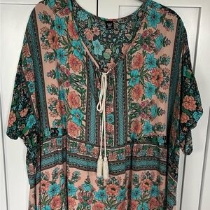 Floral Bohemian Women's Top